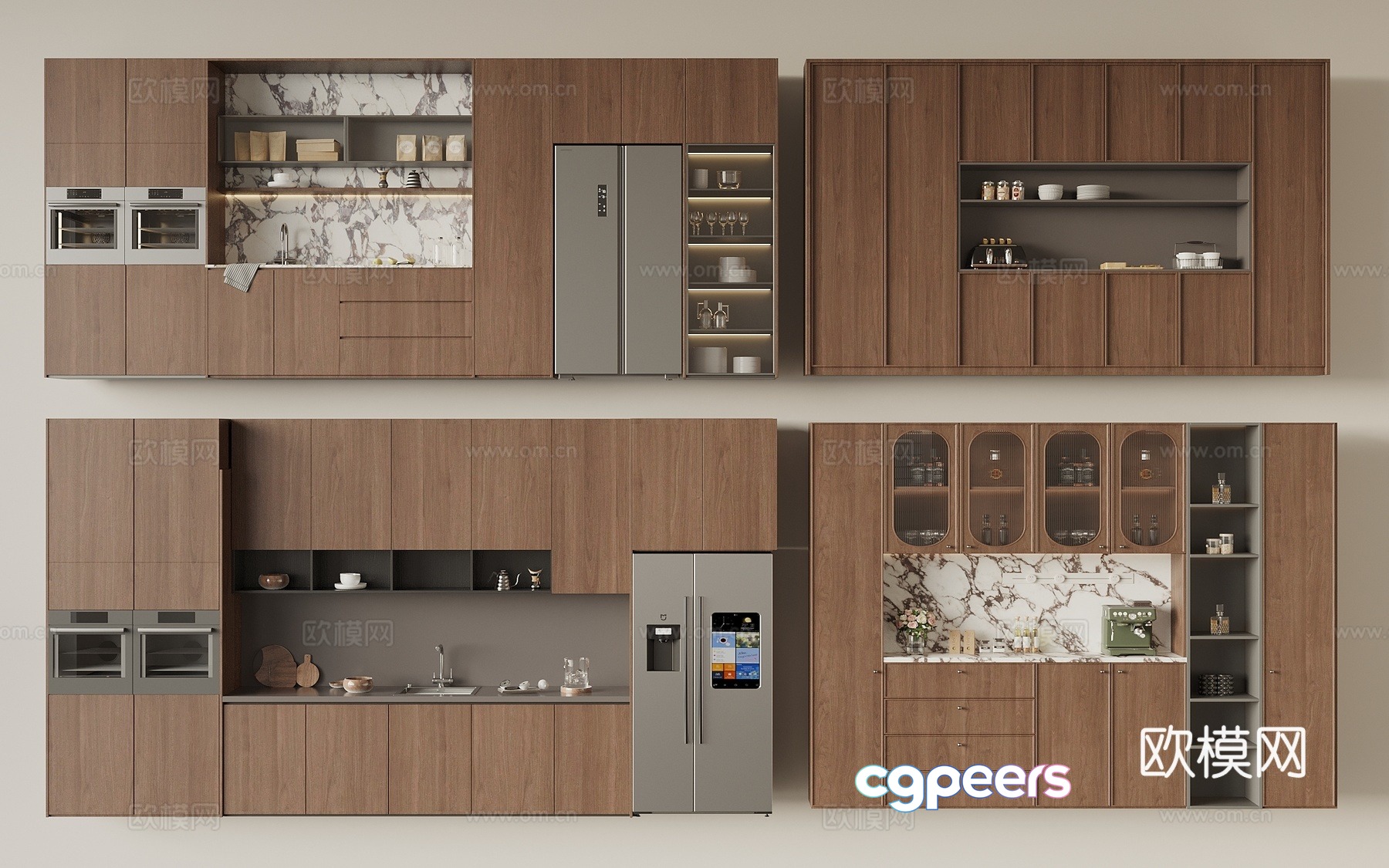 Middle-aged sideboard 3D model Middle-aged sideboard 3D model