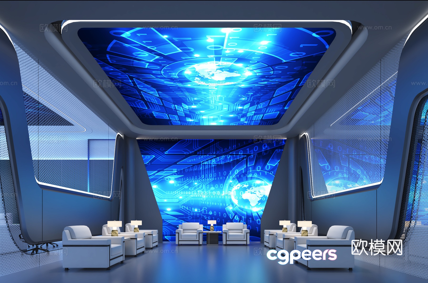Modern reception room reception room 3d model Modern reception room reception room 3d model