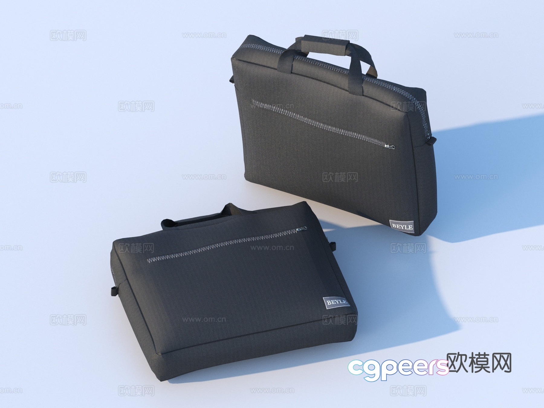 Handbag briefcase 3d model Handbag briefcase 3d model