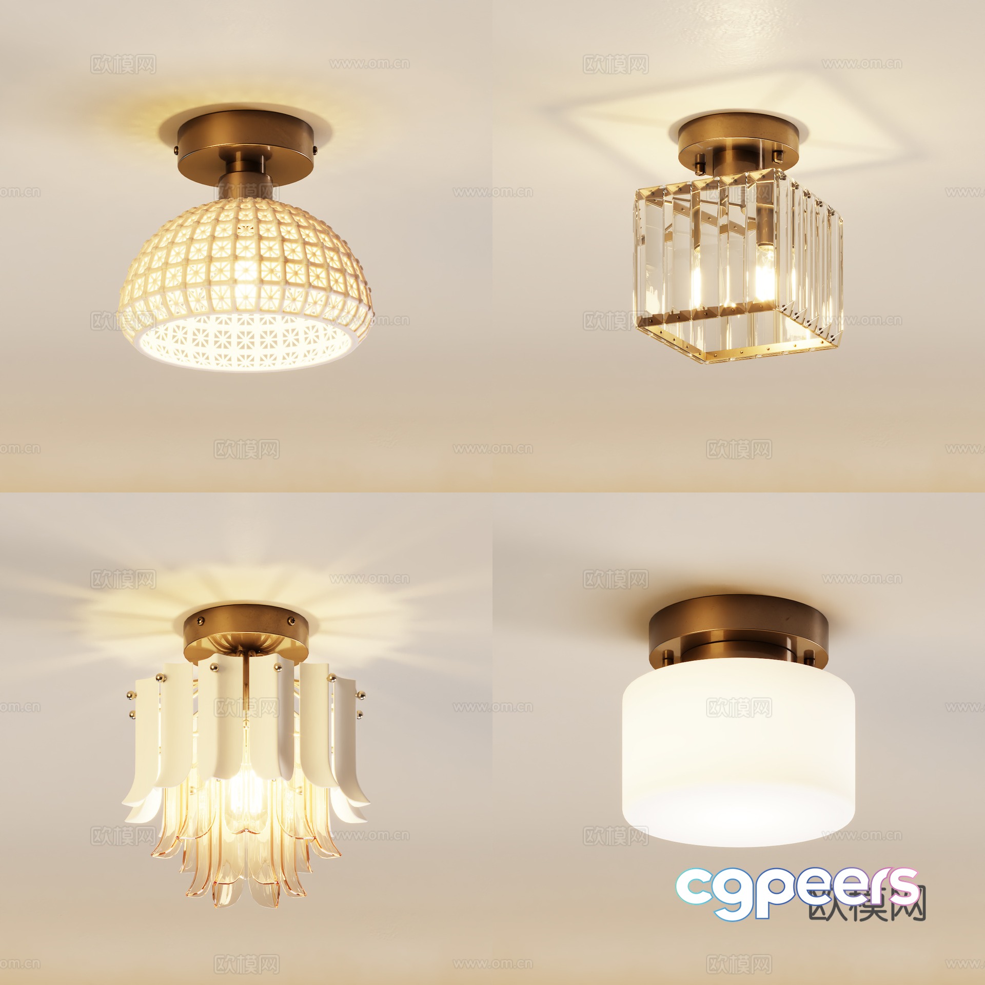 Light luxury chandelier art lamp 3d model Light luxury chandelier art lamp 3d model
