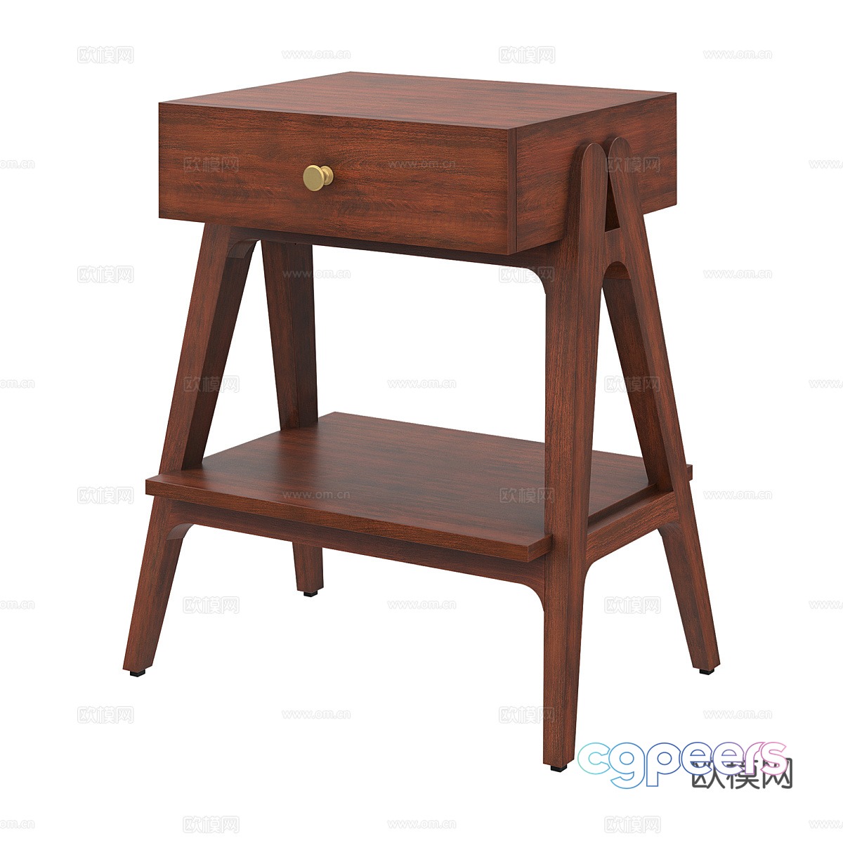 American bedside table 3d model American bedside table 3d model
