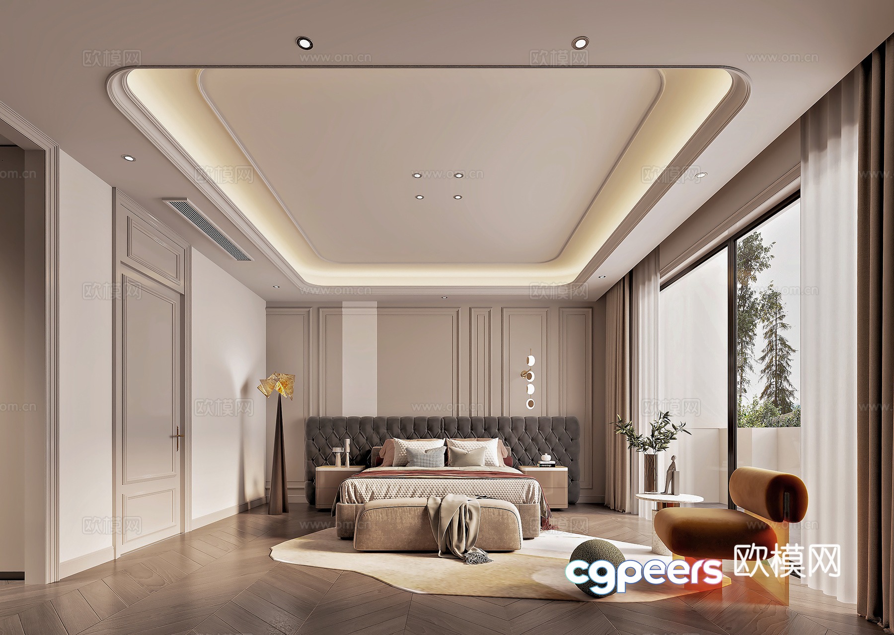 Italian style bedroom master bedroom 3d model Italian style bedroom master bedroom 3d model