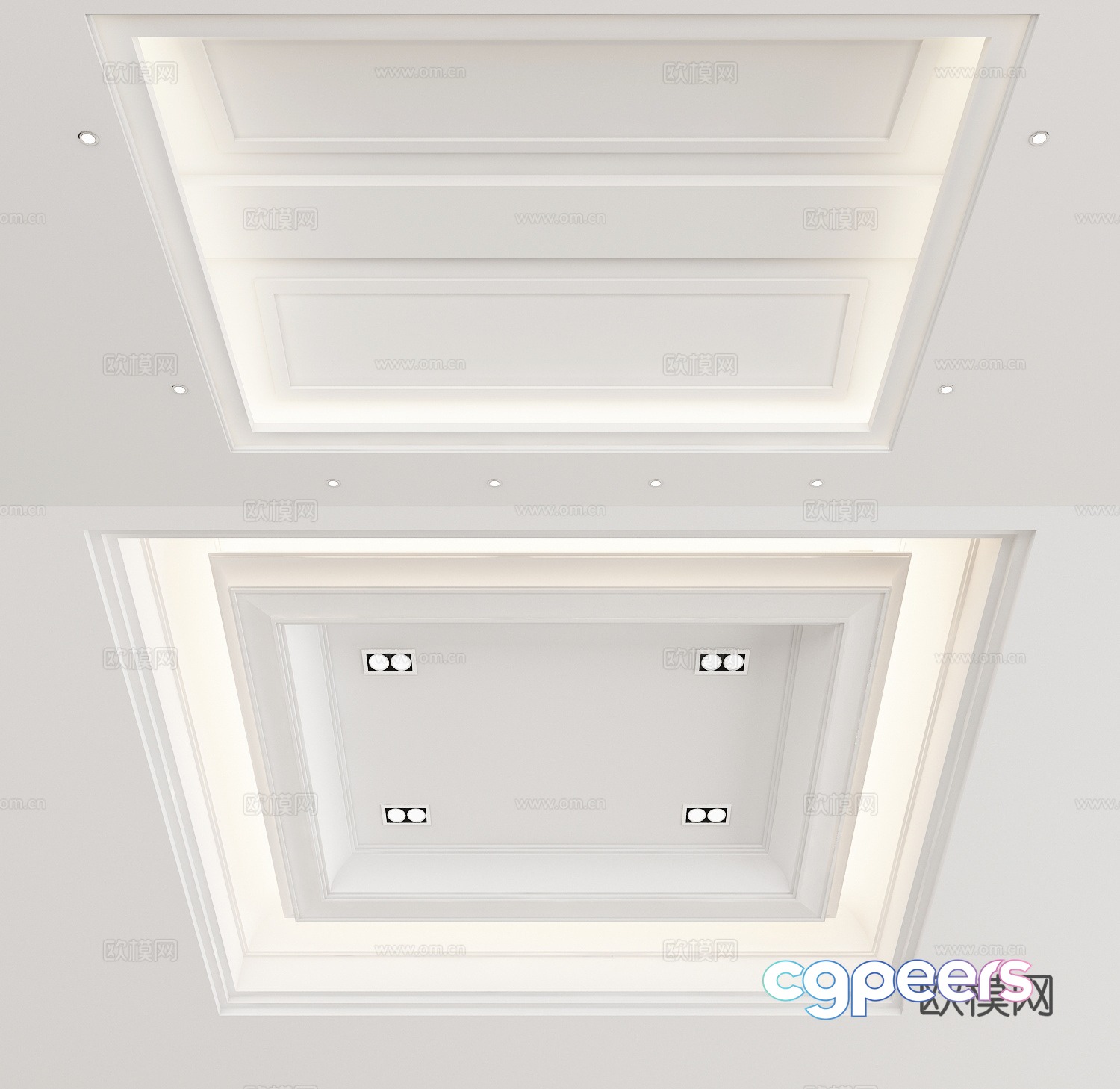 Modern ceiling suspended ceiling 3d model Modern ceiling suspended ceiling 3d model