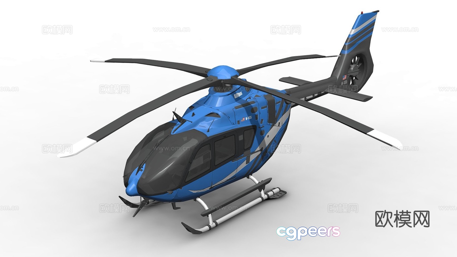 Airbus helicopter 3d model Airbus helicopter 3d model